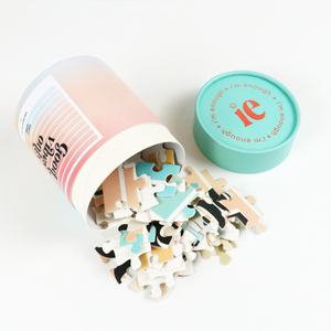 Custom Biodegradable Rompecabezas Jigsaw <b>Puzzle</b> Paper Tube Rigid Cardboard Children's Gift Box for Educational Games for Crafts - Product Image 1