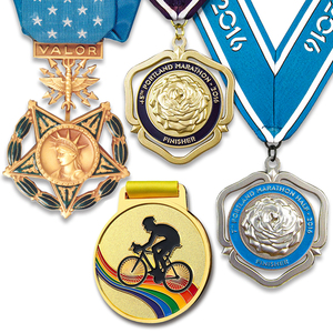 Médaille de sport 3D dorée personnalisée en gros, style antique, pour marathon, en alliage de zinc vierge, gravée au laser, design Feng Shui, prix abordable - Product Image 6
