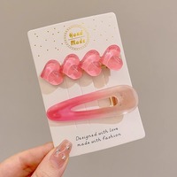 스타 헤어핀 한국 스타일 신선하고 달콤한 헤어핀 초봄 헤어 액세서리 분위기 있는 머리 장식 귀여운 올매치 사이드 헤어핀