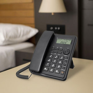Khách sạn phòng khách phòng tắm văn phòng điện tiết kiệm DTMF/FSK người gọi ID tương thích 16 chữ số LCD hiển thị Analog điện thoại - Product Image 5