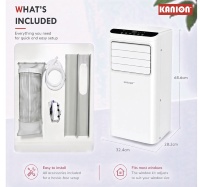Climatiseur électrique portable 12000 BTU, refroidissement uniquement, pour la maison et la voiture, utilisation extérieure, silencieux, avec réfrigérant R290, commande WiFi