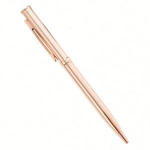 Rose <b>Gold</b> Metal Twist Ball Promotional Slim Luxury 1.0Mm Ballpoint <b>Pen</b> With Custom Logo - Product Image 2