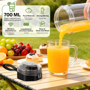 Mixeur portable multifonctionnel rechargeable par USB à 6 lames pour smoothies et jus de fruits, modèle 2026, idéal pour les voyages - Product Image 4