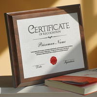 Personnalisé Or Argent En Aluminium En Bois Certificat Médaille Prix Plaques Vierges