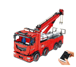 Mould <span class=keywords><strong>King</strong></span> 19008 10966PCS Série Ingénierie Modèle de Camion de Remorquage et Grue RC en Blocs de Construction Jouets Éducatifs Techniques Cadeau de Fête - Product Image 1