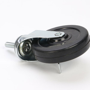 Universal <b>Caster</b> <b>Wheel</b> 4 Inch Solid Rubber With Brake Ball Bearing Swivel Locking Mechanism For Machinery General Use - Product Image 3
