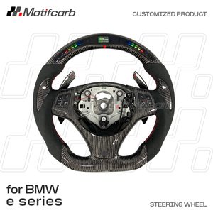Volant personnalisé en fibre de carbone avec LED pour BMW 2006-2013 E90 E91 E92 M3 E82 E88 320d 330i 335i 135i 128i Coupé - Amélioration de l'intérieur - Product Image 2
