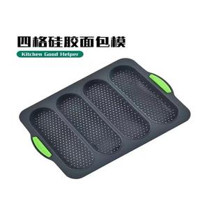 แม่พิมพ์ขนมปังซิลิโคน 4 ช่อง แบบไม่ติดกระทะ ใช้กับเตาอบได้ สำหรับทำขนมปังโฮมเมด - Product Image 4