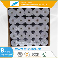 Venta caliente 57*40mm papel térmico directo térmico caja registradora rollo de papel 80mm rollo de papel térmico