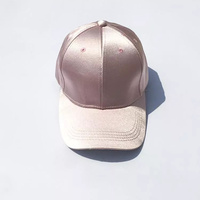 Suministro de fábrica china, precio barato brillante, diseño de bordado de Color personalizado a granel, gorras de béisbol de satén de 6 paneles