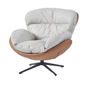 <span class=keywords><strong>Fauteuil</strong></span> pivotant moderne en <span class=keywords><strong>cuir</strong></span> et tissu avec éponge haute densité à mémoire de forme pour salle à manger et hôtel - Product Image 5