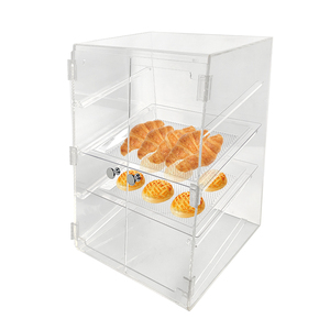 Samtao tùy chỉnh bánh trường hợp hiển thị tủ 3 khay rõ ràng <span class=keywords><strong>Acrylic</strong></span> thực phẩm bánh hiển thị trường hợp cửa <span class=keywords><strong>Acrylic</strong></span> <span class=keywords><strong>4</strong></span> tầng hiển thị đứng - Product Image 3