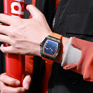 Reloj de cuarzo de alta gama para hombre, con correa de resina, función de calendario con indicadores, estilo deportivo ecológico. - Product Image 1