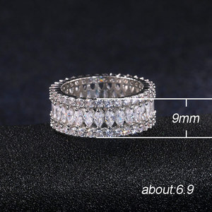 Anello a fascia intera dalla forma irregolare da donna, alla moda, versatile, accessorio per dita per feste e matrimoni, idea regalo - Product Image 5