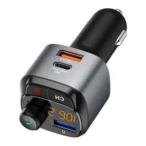 Private phone calls Wireless V5.0 FM Transmitter car Wireless car kit Radio Adapter with Quick Charge USB car charger