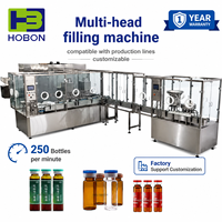 Hebo High Chemical – Machines de remplissage rotatives automatiques pour flacons de 100 ml, à 4 têtes servo, pour liquides en seringue de 10 ml