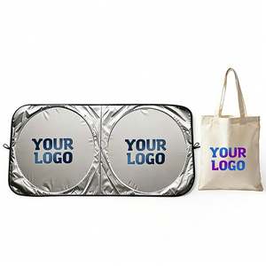 Wholesale Custom Logo Sunshade Uv Protection Front <b>Window</b> Foldable Windshield Shade <b>Cover</b> for Car Dealer Business Promo Gift - Product Image 1