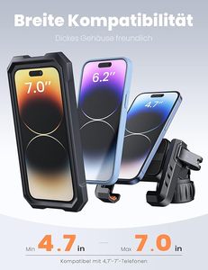 Support de téléphone pour vélo et moto, rotatif à 360°, déverrouillage en 1 seconde, étanche, en ABS, compatible avec iPhone 16 Pro Max - Product Image 3