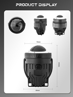 Nouveau kit de projecteurs antibrouillard Bi-LED 3.0 pour la modification de voitures Toyota, Honda, Nissan, éclairage antibrouillard tricolore 6000K