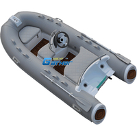 Bateau de vitesse gonflable flottant en PVC de luxe de 11 pieds 3.3m/annexe de yacht-Bateau à rames gonflable RIB330C