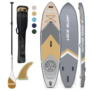 Design popolare di vendita calda Waterplay gonfiabile Standup Sup Paddl Board Paddle professionale Paddle Board in legno personalizzato