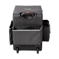 Chariot de ménage robuste avec revêtement en téflon, séparateurs réglables, sangles de sécurité, chariot de ménage durable pour hôtel, 2 roues