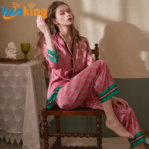 Ehanking-Ensemble de pyjamas à manches longues pour la maison, imprimé floral, pour le printemps et l'automne - Product Image 2