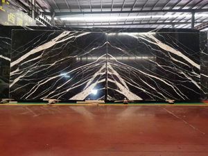 Buon prezzo su lastra di <span class=keywords><strong>marmo</strong></span> <span class=keywords><strong>Nero</strong></span> Marquina lucido stile <span class=keywords><strong>Nero</strong></span> Carrara per <span class=keywords><strong>tavolo</strong></span> da pranzo levigato superficie finitura stile Design cinese - Product Image 6
