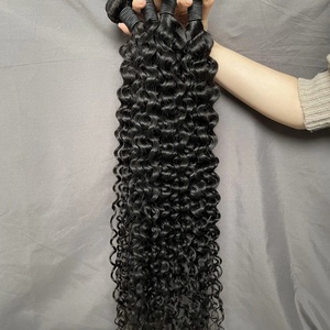 Lots de Cheveux Humains Vierges Brésiliens Grade 11A, Ondulés Profonds Bouclés, avec Cuticules Alignées, Double Trame, Tissage à la Machine, pour Toutes les Couleurs - Product Image 1