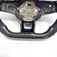 Pour VW/Volkswagen MK7 GTI Golf 6 7 7.5 R R-Line CC Polo Passat B8 Volant en fibre de carbone avec LED Accessoires de voiture