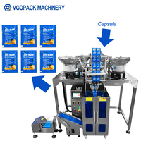 Machine d'emballage automatique à 6 vibrations pour le comptage et l'emballage de capsules de compléments alimentaires, machine d'emballage de sachets à 4 soudures latérales