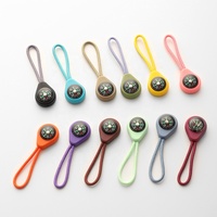 Mini tirette de fermeture éclair en plastique PU écologique avec boussole, curseurs personnalisés alphabet, sans nickel, conception sans verrouillage pour sacs à dos de camping