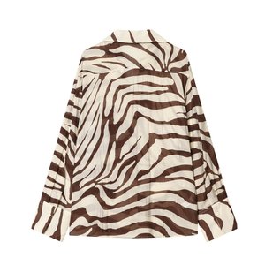 TAOP&ZA 2026 Nuova <span class=keywords><strong>Camicia</strong></span> Primaverile Europea e Americana da <span class=keywords><strong>Donna</strong></span>, Versatile, con Stampa Zebrata e Maniche Lunghe 8605 8606 - Product Image 2