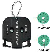 Compteur de coups de golf pour deux joueurs, enregistreur de scores, compteur de tirs manuel à cadran avec clip de chaîne, portable, personnalisable OEM