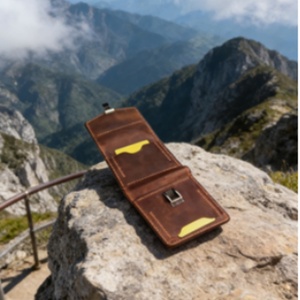 กระเป๋าสตางค์หนังแท้ Boshiho Crazy Horse แบบบาง ป้องกัน RFID สำหรับผู้ชาย ดีไซน์วินเทจ ปิดด้วยซิป พร้อมช่องใส่บัตรอเนกประสงค์ - Product Image 2