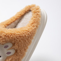 Chaussons en peluche d'ours chauds et mignons en fourrure d'agneau StepGrace, chaussons personnalisés chauds et antidérapants