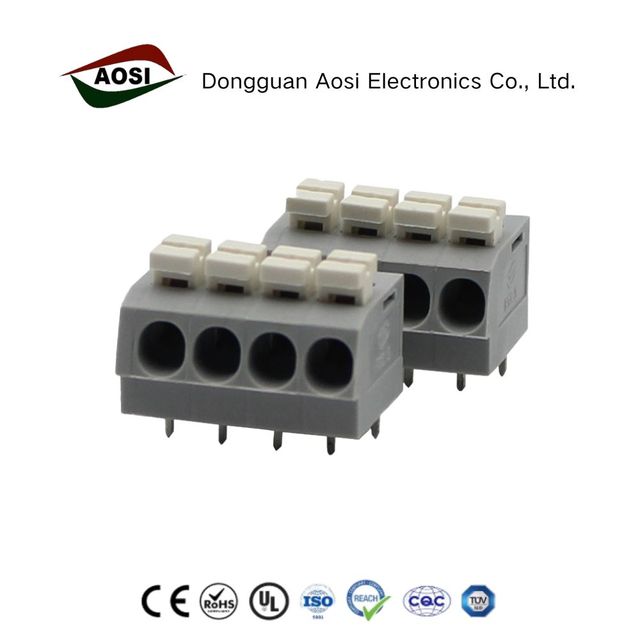 AOSI Wiring Terminal 300V High FS2.5-XX-500-06 Current 804-5.0 High Power Terminal Various Certification Led Terminal Block
