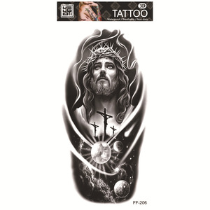 Tatuajes Temporales Grandes de Media Manga para Brazo, Adhesivos de Transferencia al Agua con Diseños Tribales de Lobo, Tigre, León y Búho para Antebrazo y Arte Corporal - Product Image 4