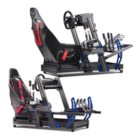 Cockpit de Simulación de Carreras DIY 4080 con Perfiles de Aluminio, Soporte Ajustable para Volante de Juegos, Simulador de Carreras para PC