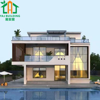 Kits de maisons préfabriquées de luxe modulaires écologiques modernes en acier léger, matériaux de construction en acier pour villas, usines et hangars