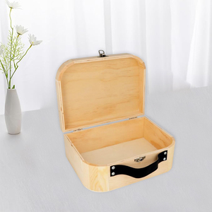 Valise en <span class=keywords><strong>Bois</strong></span> de Haute Qualité avec Poignée, Idéale pour Rangement de Voyage, Boîte Commémorative en <span class=keywords><strong>Bois</strong></span> - Product Image 5