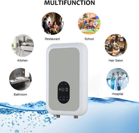 Chauffe-eau électrique instantané sans réservoir 220V-240V 5.5KW avec affichage numérique LED et protection contre la surchauffe pour douche domestique