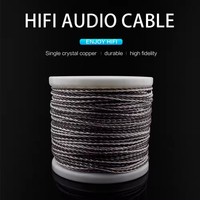 YYAUDIO DIY Câble audio en cuivre plaqué argent 3,8 mm 4,5 mm en vrac pour écouteurs