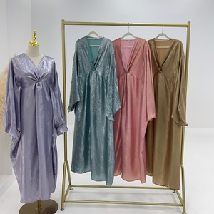 Nuovo Abito da Sera Elegante in Tessuto Lucido a Forma di Abaya, Taglie Forti, da Donna, per Feste - Product Image 3