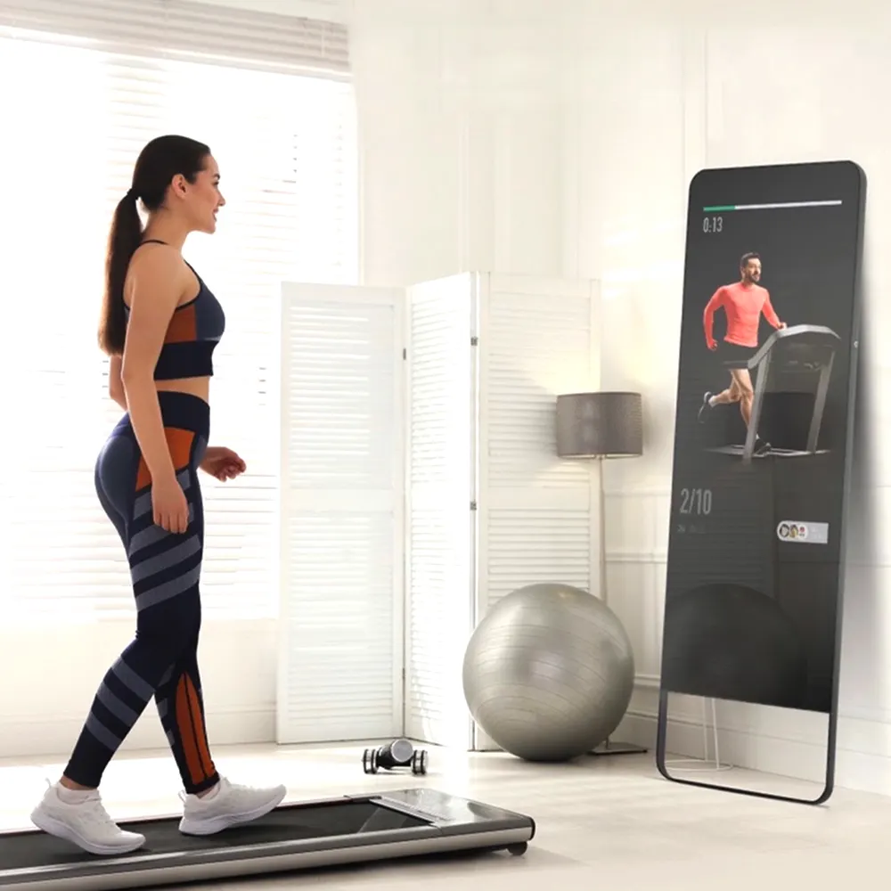 GYM Home 32 43 inch interactive full body magic mirror android touch screen digital exercise smart fitness workout mirror