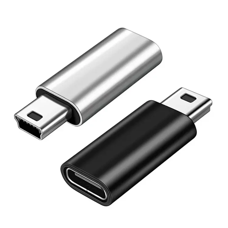 Hot Mini USB إلى Type C محول 5pin الذكور Mini USB إلى الإناث USB النوع C نقل البيانات موصل لGoPro MP3 الكاميرا PC محول