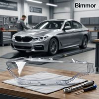 Feux de voiture Bimmor pour BMW F30 F35 2016-2018, couvercle en verre pour phares, coque en plastique pour phare avant, fabrication d'usine