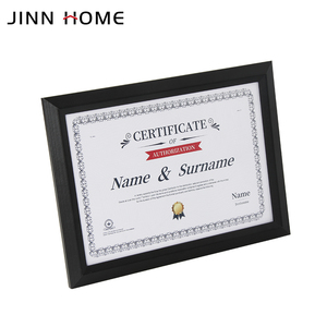 Jinn casa classica in legno nero certificato <span class=keywords><strong>foto</strong></span> cornice rettangolare documento immagine appesa parete 4 colori UV serigrafia - Product Image 3