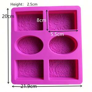 Custom Wholesale 6 Cavities Lace Pattern Silicone Cake Rice <b>Mold</b> Cake <b>Mold</b> <b>Candle</b> Rectangular Oval Soap <b>Mold</b> Ice Cube Trays - Product Image 6