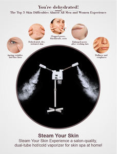 Vaporizador <span class=keywords><strong>Facial</strong></span> 2 en 1 Frío y Caliente con <span class=keywords><strong>Vapor</strong></span> Nano Iónico y <span class=keywords><strong>Ozono</strong></span> para una Limpieza Profunda e Hidratación de la Piel, Uso en Salón y Hogar - Product Image 3